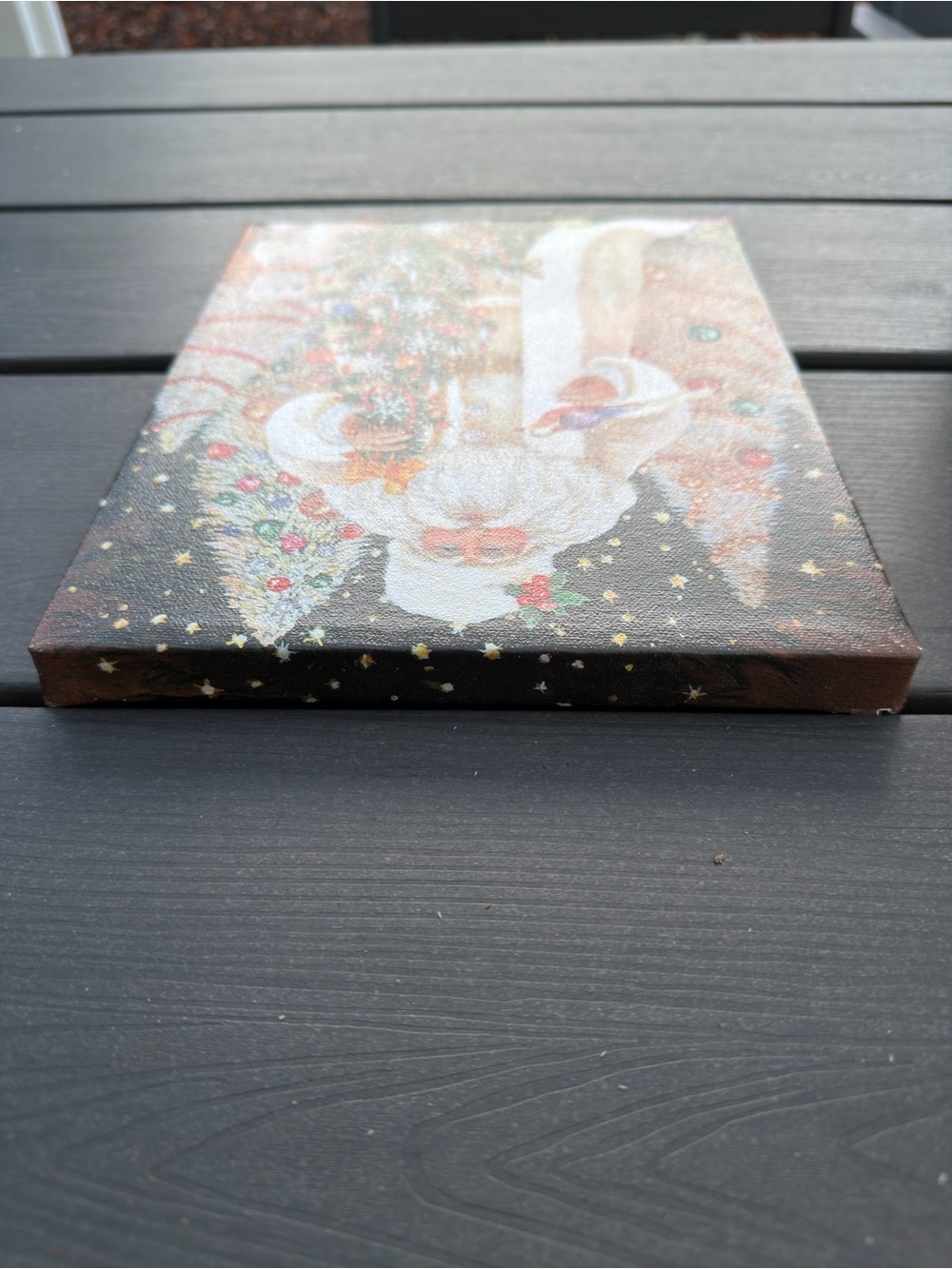 Victorian Christmas Canvas Print Signed by Susan Rios 8X10 Festive Santa Decor - Picture 14 of 14